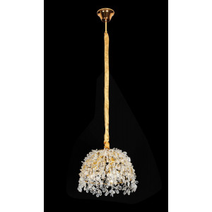 Люстра підвісна кришталева VALESO 33058/300 золотистий на 3 лампи E14