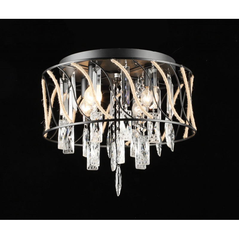 Люстра підвісна кришталева E2730/4, Чорний