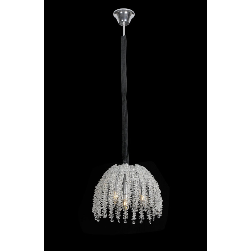 Люстра підвісна кришталева VALESO 33057/300 хромовий на 3 лампи E14