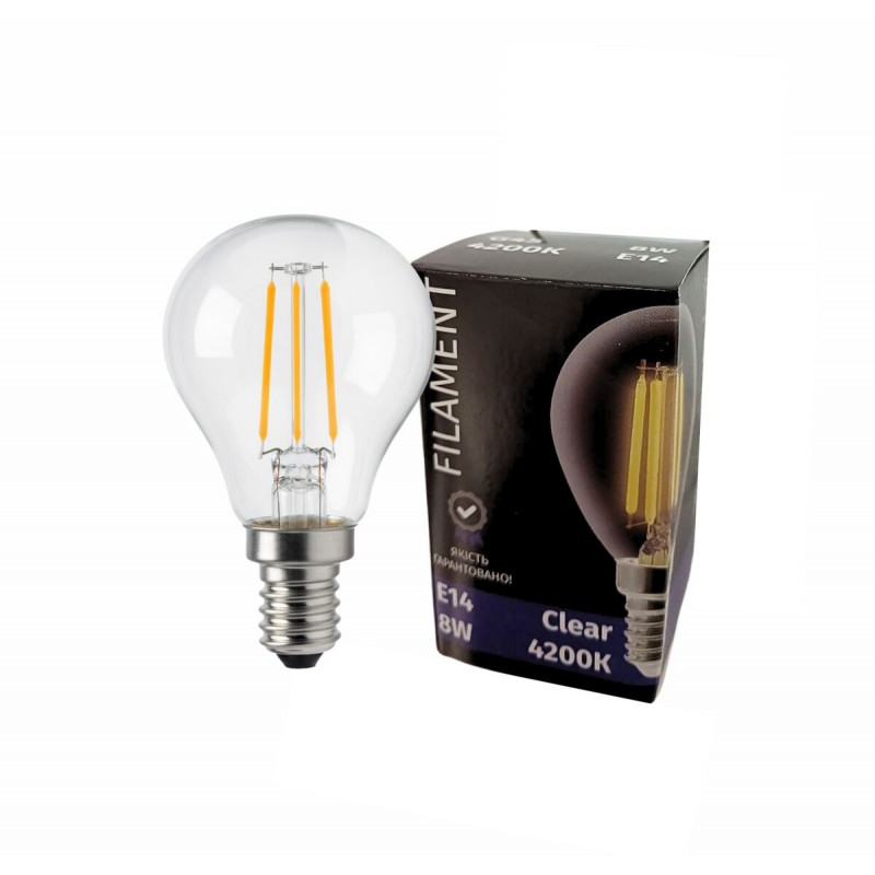 Лампочка LED Siriusstar Filament 8W G45-4200K-E14