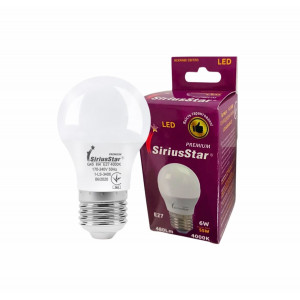 Світлодіодна лампа SIRIUSSTAR 3408 G45 6W-4000K-E27