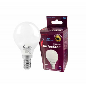 Світлодіодна лампа SIRIUSSTAR 3404 G45 6W-4000K-E14