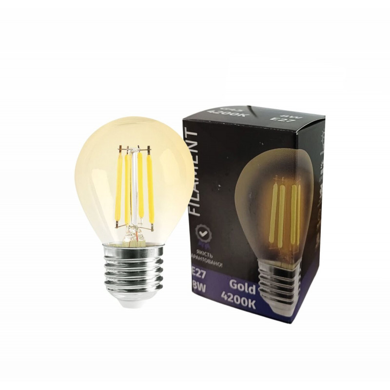 Лампочка LED SIRIUSSTAR filament gold 5406 8W (G45-4200K-E27)