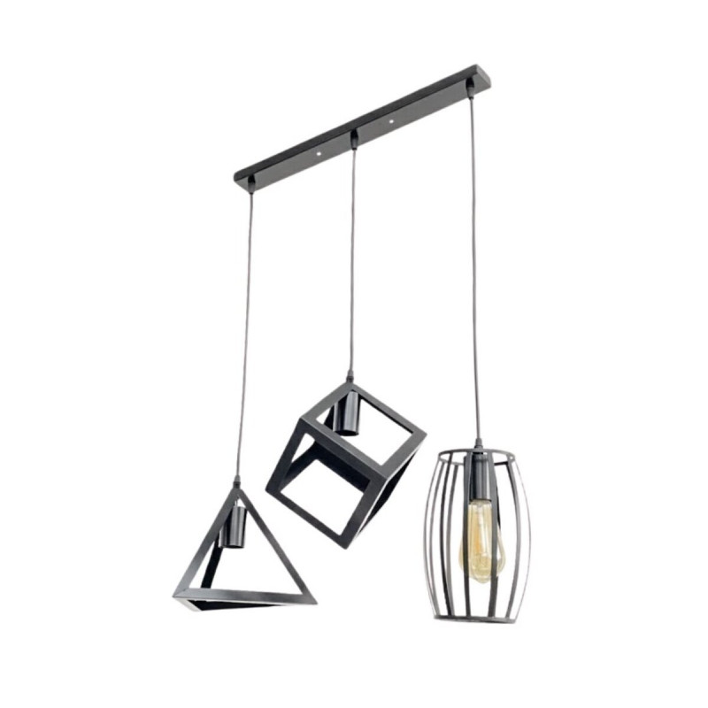 Підвісний світильник на три плафони VALESO TY127-3 чорний E27