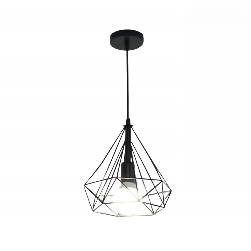 Підвісний світильник на один плафон VALESO TY01A-1 Лофт чорний E27