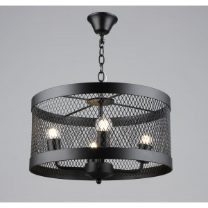 Люстра підвісна в стилі лофт металева Sirius B S2459/4 BK чорна