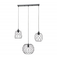 Підвісний світильник на три плафони VALESO TY403-3 Лофт чорний E27