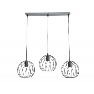 Підвісний світильник на три плафони VALESO TY406-3 Лофт чорний E27