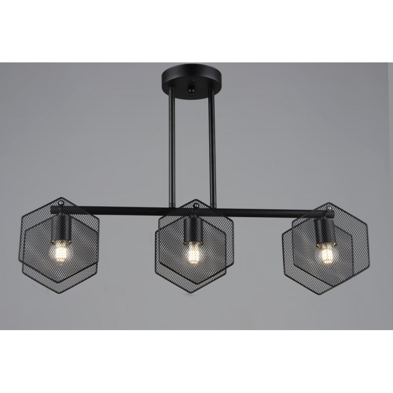 Люстра в стилі лофт Sirius B S2473/3 BK чорна