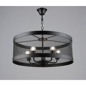 Люстра підвісна в стилі лофт металева Sirius B S2459/5 BK чорна