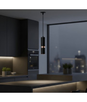 Люстра підвісна в стилі лофт Sirius PRD 4631-P BK R-GD на 1 плафон