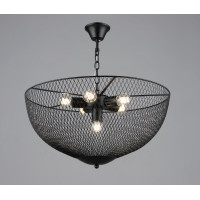 Люстра підвісна в стилі лофт металева Sirius B S2474/6 BK чорна