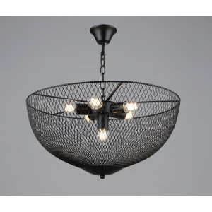 Люстра підвісна в стилі лофт металева Sirius B S2474/6 BK чорна