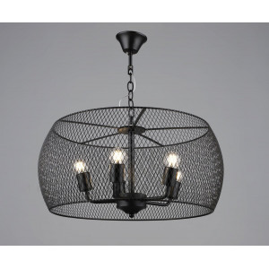 Люстра підвісна в стилі лофт металева Sirius B S2460/5 BK чорна