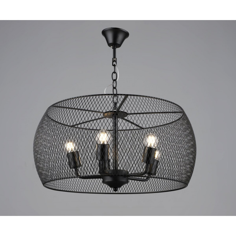 Люстра підвісна в стилі лофт металева Sirius B S2460/5 BK чорна