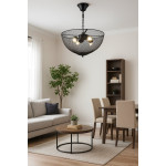 Люстра підвісна в стилі лофт металева Sirius B S2474/4 BK чорна