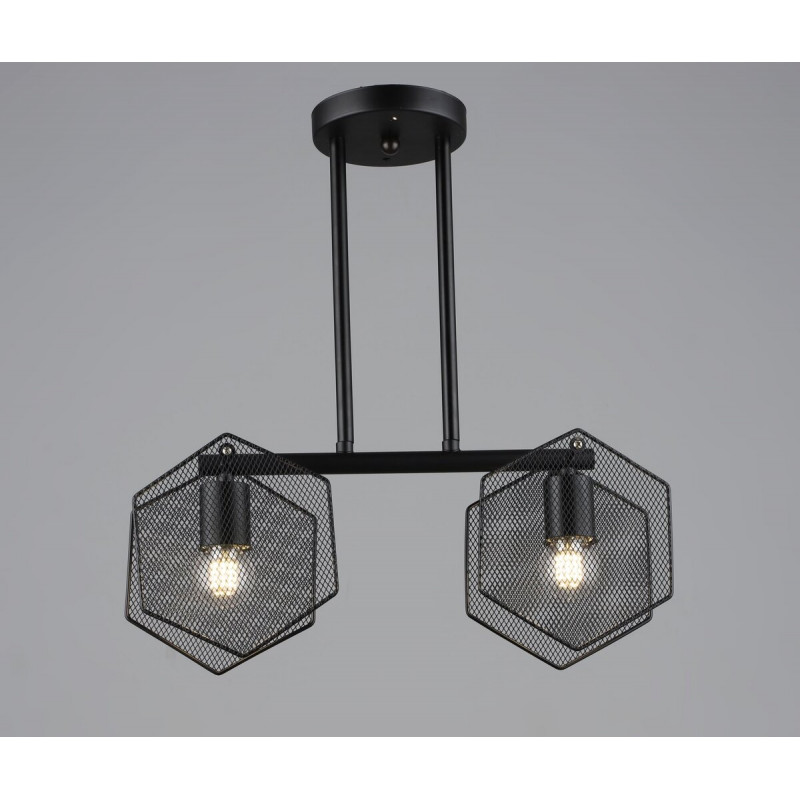 Люстра в стилі лофт Sirius B S2473/2 BK чорна