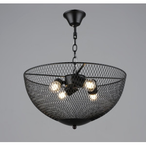 Люстра підвісна в стилі лофт металева Sirius B S2474/4 BK чорна