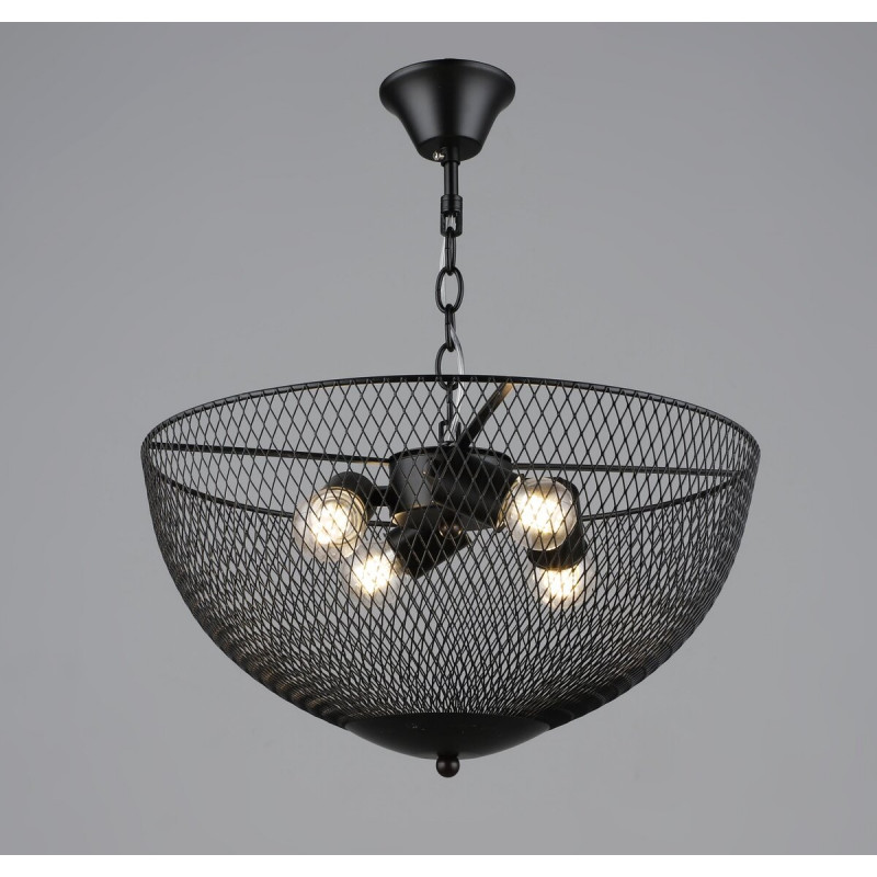 Люстра підвісна в стилі лофт металева Sirius B S2474/4 BK чорна