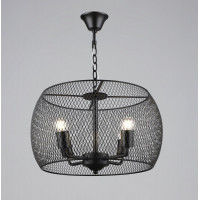 Люстра підвісна в стилі лофт металева Sirius B S2460/4 BK чорна