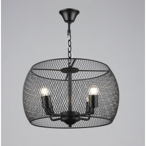 Люстра підвісна в стилі лофт металева Sirius B S2460/4 BK чорна