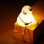 Ночник детский силиконовый сенсорный Утенок VALESO A050 для спальни аккумуляторный белый