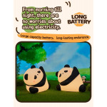 Нічник дитячий силіконовий сенсорний Панда Кунг-фу VALESO A038 для спальні акумуляторний біло-чорний