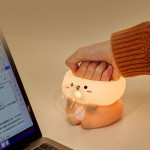 Ночник детский силиконовый сенсорный Выдра VALESO A066 для спальни аккумуляторный