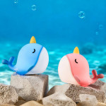 Нічник дитячий силіконовий сенсорний Кит VALESO A044 для спальні акумуляторний блакитний