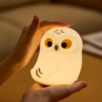 Нічник силіконовий сенсорний іграшка Сова VALESO A052 дитячий для спальні білий