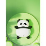 Нічник силіконовий сенсорний іграшка Лежача на спині панда A008 VALESO дитячий для спальні біло-чорний