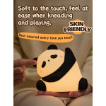 Нічник дитячий силіконовий сенсорний Панда Кунг-фу VALESO A038 для спальні акумуляторний біло-чорний