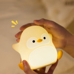 Нічник дитячий силіконовий сенсорний Пінгвін VALESO A051 для спальні акумуляторний бежевий