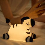 Ночник детский силиконовый сенсорный Зебра VALESO A067 для спальни аккумуляторный