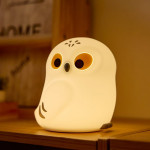 Нічник силіконовий сенсорний іграшка Сова VALESO A052 дитячий для спальні білий