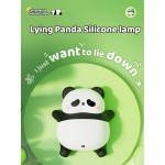 Нічник силіконовий сенсорний іграшка Лежача на спині панда A008 VALESO дитячий для спальні біло-чорний