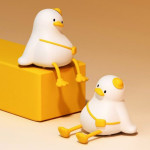 Ночник детский силиконовый сенсорный Утенок VALESO A050 для спальни аккумуляторный белый