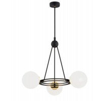 Підвісна люстра 9715-3 3x40W Чорний+Мідь