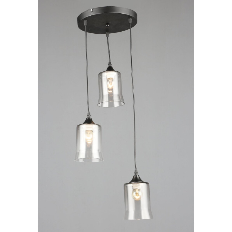 Люстра підвісна на 3 плафони VALESO N6744/3H E27 Чорний N6744/3H