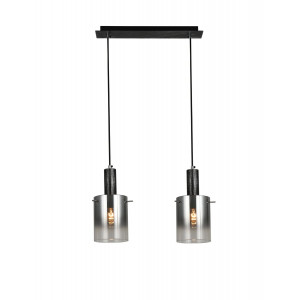 Підвісний світильник G 07459/2L матовий чорний сріблястий хром