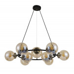 Люстра підвісна 74405/9 Antique Brass + Matte black на 9 плафонів