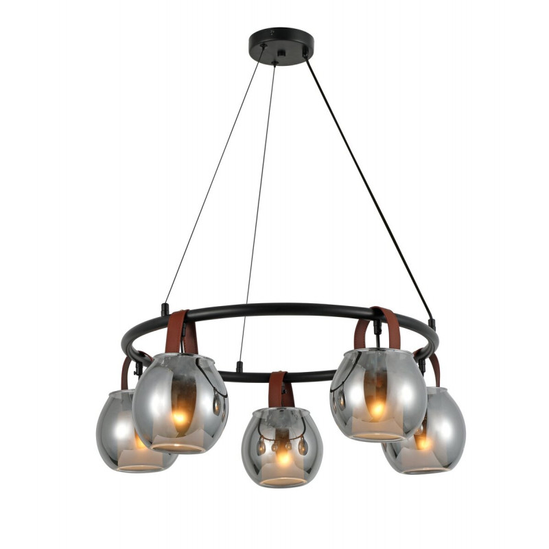 Люстра підвісна в стилі лофт G 321029/5 Matte Black