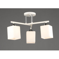 Люстра стельова на 3 плафони VALESO N6788/3 для спальні вітальні білий хром