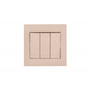 Вимикач 3-клавішний крем Valeso BK-2005