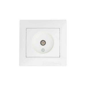 Розетка BW-2009 1-на телевізійна біла