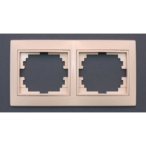 Рамка Valeso РК-1002 2-секційна крем