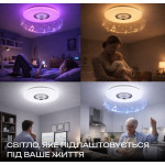 LED Smart Music Ceiling Light VALESO LY567-401 WH with Bluetooth Speaker 48W+5W RGB White