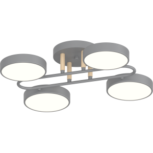 Люстра VALESO XI3322-4 сірий+дерево