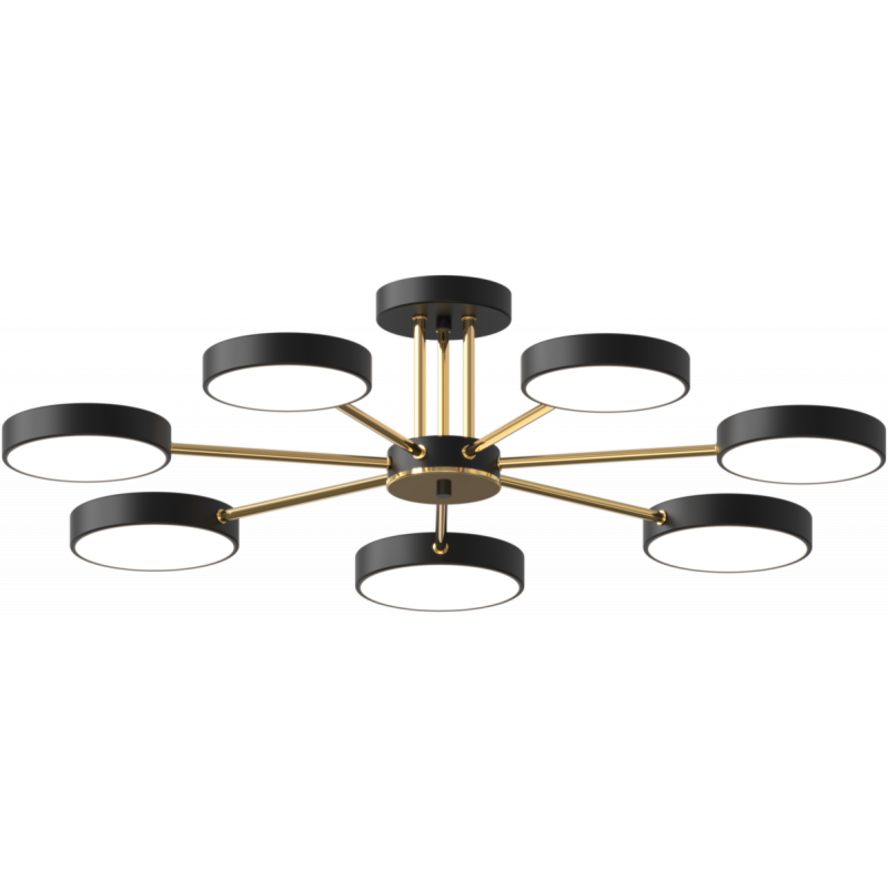 Люстра світлодіодна акрилова Sirius B X13242/7 BK+FGD