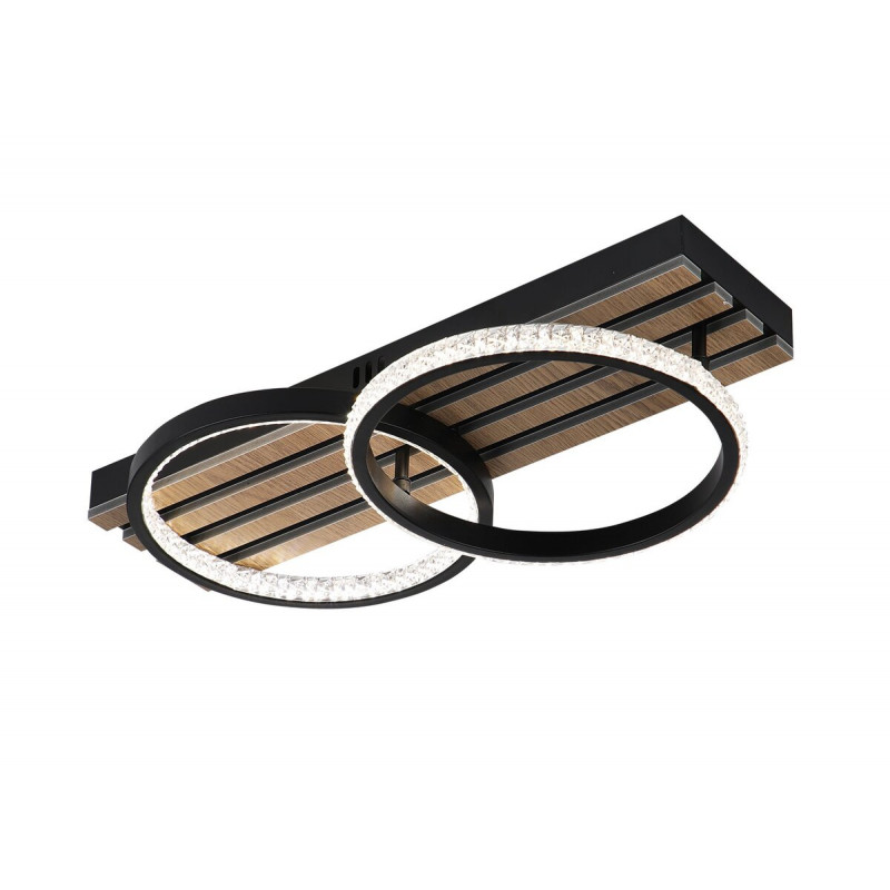 Люстра стельова світлодіодна VALESO 3302/2 LED акрил+метал+дерево димерна